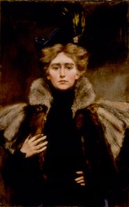 Natalie v Fur Cape, 1897. od Alice Pike Barney