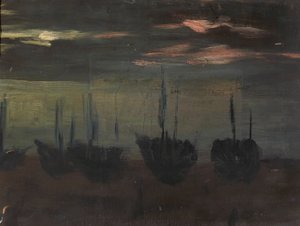 Lodě v měsíčním světle od Alice Pike Barney