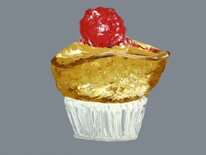 Cupcake se zlatou třešničkou od Alice Straker