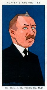 James Henry Thomas , britský odborář a politik, 1926.