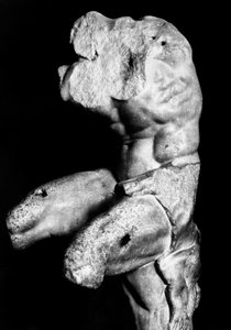 Torso Belvedere od Apollonia z Nestora, kolem roku 1890 (černobílá fotografie) od Fratelli Alinari