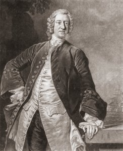 Admirál Edward Boscawen. Portrét. od Allan (after) Ramsay