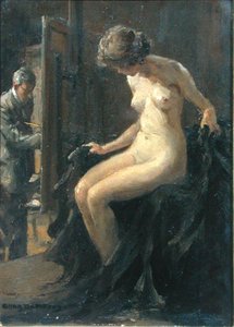 Studio (olej na panelu)