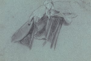 Studie ruky držící klobouk od Allan Ramsay
