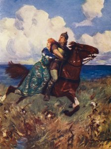 Bitva ptáků (barevná litografie) od Allan Stewart