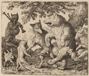 All Rejoice for the Bear and the Wolf, pravděpodobně c. 16451656. od Allart van Everdingen