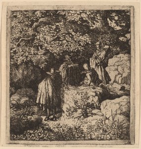 Čtyři postavy pod stromem, pravděpodobně c. 16451656. od Allart van Everdingen