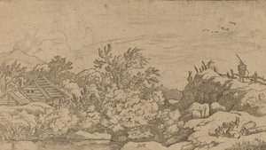 Stádo koz na kopci, pravděpodobně c. 16451656. od Allart van Everdingen