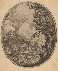 Hamlet mezi stromy, pravděpodobně c. 16451656. od Allart van Everdingen