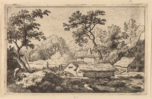 Mlýn pod vodopádem, pravděpodobně c. 16451656. od Allart van Everdingen