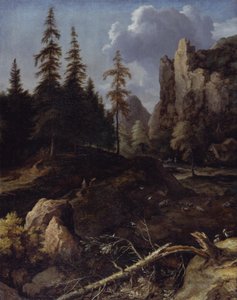 Norská horská krajina od Allart van Everdingen