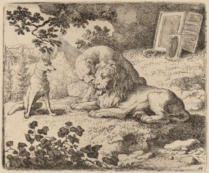Reynard popisuje chybějící poklady, pravděpodobně c. 16451656. od Allart van Everdingen
