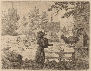 Reynard převlečený za mnicha, pravděpodobně c. 16451656. od Allart van Everdingen