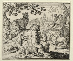 Reynard the Fox: Lion Orders Hledání Reynarda od Allart van Everdingen