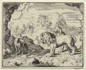 Reynard the Fox: Reynard Tells of Hidden Treasure. od Allart van Everdingen