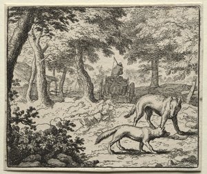 Reynard the Fox: The Badgers Defense of Reynard. od Allart van Everdingen