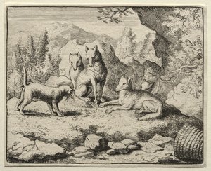 Reynard the Fox: The Cat volá Reynarda k soudu od Allart van Everdingen