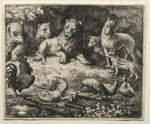 Reynard the Fox: The Cock stížnost od Allart van Everdingen