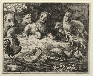 Reynard the Fox: The Cock stížnost. od Allart van Everdingen