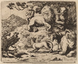Reynardovi nepřátelé jsou vyděšení, pravděpodobně c. 16451656. od Allart van Everdingen