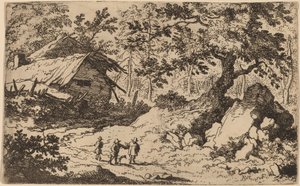 Ruining Cottage od Allart van Everdingen