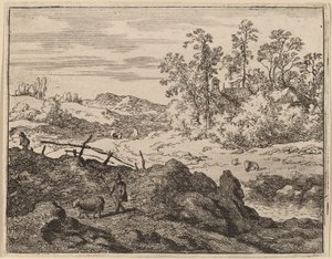 Pastýř s beránkem, pravděpodobně c. 16451656. od Allart van Everdingen