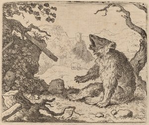 Medvěd poslaný jako posel, pravděpodobně c. 16451656.