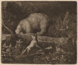 The Bear Trapped, pravděpodobně c. 16451656. od Allart van Everdingen