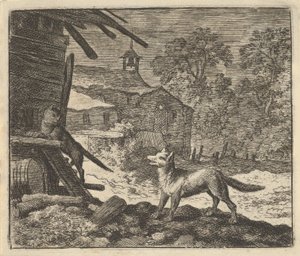 Kočka leze do stodoly, 1650-75. od Allart van Everdingen