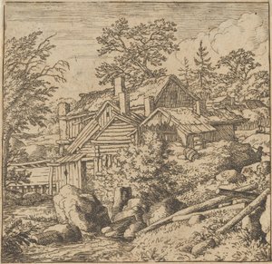Hamlet on the Mountain Side, polovina 17. stol., polovina 17. stol. od Allart van Everdingen