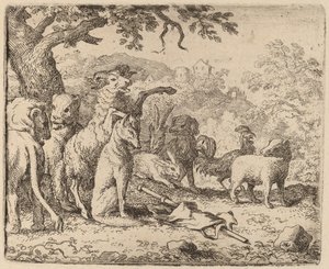 Ram Blesses Reynard, pravděpodobně c. 16451656. od Allart van Everdingen