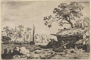 Ruinous Hut, 17. století. od Allart van Everdingen