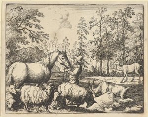 Příběh koně, který se chce pomstít na jelenovi, 1650-75. od Allart van Everdingen