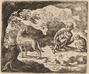 Vlk a opice, pravděpodobně c. 16451656. od Allart van Everdingen