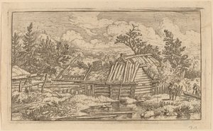 Dva paprsky plovoucí ve vodě, pravděpodobně c. 16451656. od Allart van Everdingen