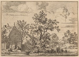 Dva sudy před chalupou, pravděpodobně c. 16451656. od Allart van Everdingen