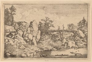 Dvě polena ve vodě, pravděpodobně c. 16451656. od Allart van Everdingen