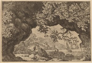 Pohled přes Proraženou skálu, pravděpodobně c. 16451656. od Allart van Everdingen