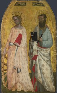 Svatá Kateřina a Bartoloměj, asi 1350