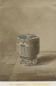 Písmo v kostele Longdon: sépiová kresba, 8. září 1842
