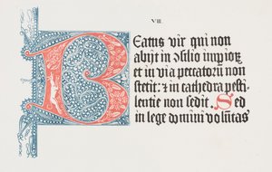Umění litografie: Žaltář - Iniciála B, deska VIII od Alois Senefelder