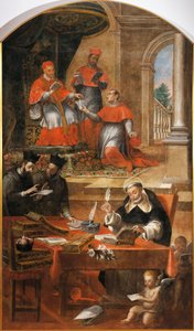 Svatý Raymond z Penafortu, poradce papeže Řehoře IX., Alonso Antonio Villamor (1661-1729). Z kláštera St Esteban, Salamanca, Španělsko.