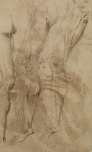 Tři studie mužské nohy, kolem roku 1637