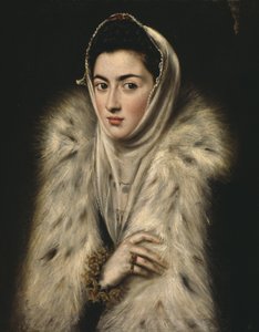 Nainen turkiskääreessä (öljy kankaalle) od Alonso Sánchez Coello