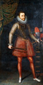 Portrét arcivévody Alberta, stojícího v celé délce držící obušek, 1593 od Alonso Sánchez Coello