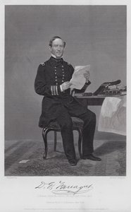 David Glascoe Farragut (rytina) od Alonzo (after) Chappel