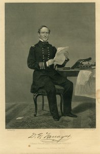 "Admirál David Farragut" (Unie) od Alonzo Chappel