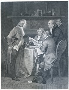 Vypracování Deklarace nezávislosti v roce 1776, 1859 od Alonzo Chappel