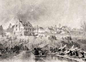 Útok na Fredericksburg, Virginie, z „Národních dějin války za Unii“, 60. léta 19. století od Alonzo Chappel