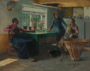 Nizozemsky: Interiér s rybářkami od Alois Boudry